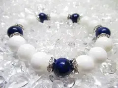 〇【ラピスラズリ×ホワイトオニキス】 天然石パワーストーン
