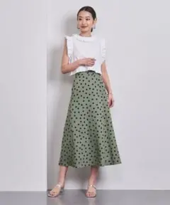 UNITED ARROWS ドット柄スカート 36 セミフレア