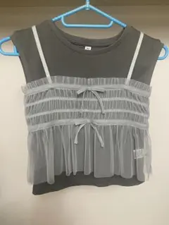 【美品】GU チュールキャミソールセットM