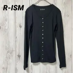 【R-ISM】リズム　カーディガン　レディース　黒　薄手　羽織り　ストレッチ