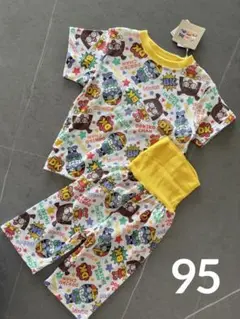 バースデイ バイキンマン ドキンちゃん腹巻き付き 半袖パジャマ 95 新品