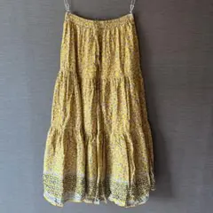 AMERICAN HOLICイエローフラワープリントロングスカート