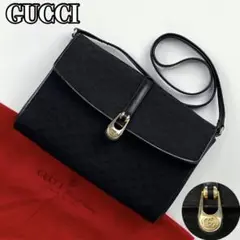 美品■グッチ ショルダーバッグ 2way インターロッキング ゴールド金具 GG