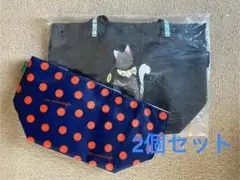 さいか屋　猫イラスト トートバッグ 紺・アフタヌーンティー保冷バッグセット