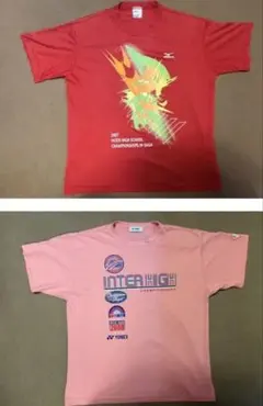 ソフトテニス インターハイ限定Tシャツ2007 Oサイズ & 2008 Lサイズ