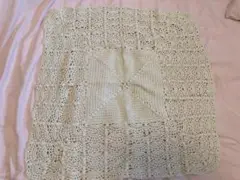 ♡ハンドメイド♡ 赤ちゃんおくるみ　レース編み　くすみグリーン