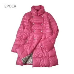 エポカ EPOCA ロングダウン コート ジャケット ピンク ビジューボタン L