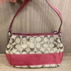 COACH コーチ シグネチャー ショルダーバッグ ハンドバッグ レディース 赤