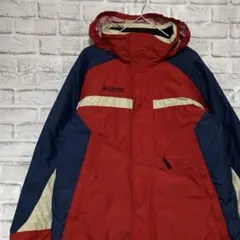 コロンビア　マウンテンパーカー中綿レッド3XL ロゴ刺繍アウトドア829