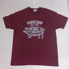 PORKCHOP PORK FRONT TEE 25 BURGUNDY