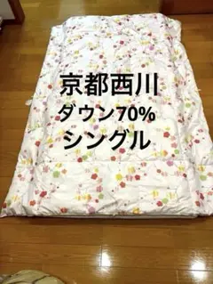 ⭐️京都西川⭐️羽毛掛け布団⭐️肌掛け羽毛布団⭐️夏羽毛布団⭐️シングル⭐️洗える羽毛布団