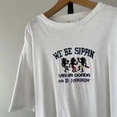 90s USA古着　WE BE SIPPIN　Tシャツ　刺繍　シングルステッチ