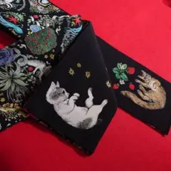 ヒグチユウコ半幅帯リバーシブル帯ネコ猫キャット浴衣ギュスターヴ着物ウサギ兎 花柄 ヒグチユウコ半幅帯リバーシブル帯ネコ猫キャット浴衣
