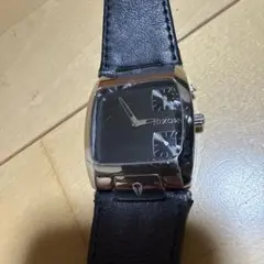 NIXON THE BANKS ブラックレザー アナログ腕時計　電池切れ