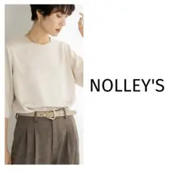 ＊未使用に近い＊◆NOLLEY'S◆オトナサテン5分袖Tブラウス
