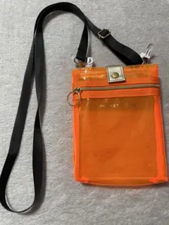 POCKET PLUS 透明オレンジショルダーバッグ
