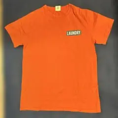 オレンジ LAUNDRY Tシャツ クマデザイン