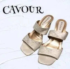 【CAVOUR】カボール『L』レディース サンダル ウェッジソール ホワイト