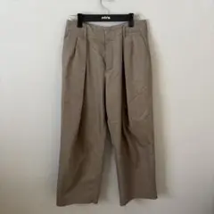 KICS DOCUMENT ベージュブラウン　ワイド　パンツ　光沢　4