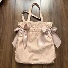 Maison de FLEUR リボン付きトートバッグ