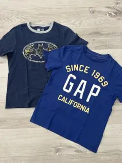 バットマン・GAP ロゴTシャツセット　GAP kids m 130