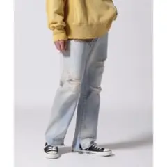 ANCELLM(アンセルム) 23SSダメージ加工 ブーツカット デニムパンツ