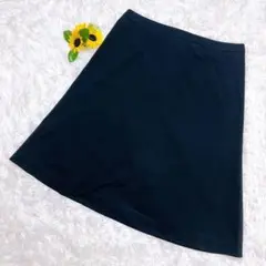 美品✨️アンタイトル◈コットン混　ひざ丈スカート　フレア　フォーマル　シンプル
