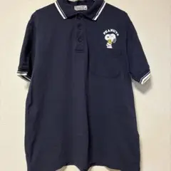 PEANUTS スヌーピー ポロシャツ M ネイビー