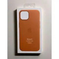 【新品】純正 iPhone 13 レザーケース・ゴールデンブラウン①