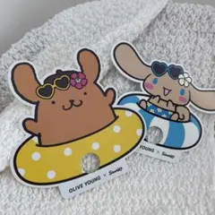 サンリオ OLIVE YOUNG うちわ　2個セット