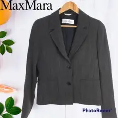 MAX MARA マックス マーラ テーラードジャケット 40 BLK 総柄