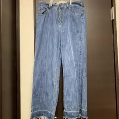 ワイドレッグデニムパンツ