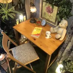 Sale L-０無印良品　パイン材無垢　折りたたみ式　デスク
