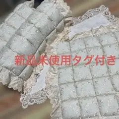 淡いピンク色の刺繍入り椅子クッション3個セット