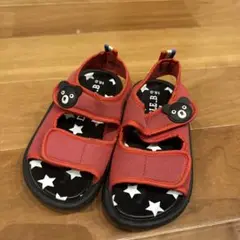 【キッズ商品】⭐︎DOUBLE.B⭐︎クマボタン付きレッドサンダル 16㎝