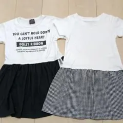 Dolly Ribbon 半袖ワンピース 110サイズ 2着セット