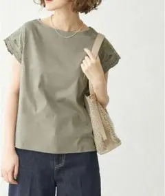 ロペピクニック　rope picnic カーキ 半袖Tシャツ トップス　春夏