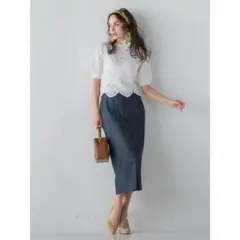 リヨセルデニムタイトスカート