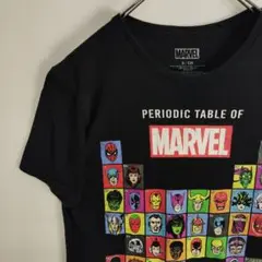 マーベル 元素記号風 プリントTシャツ アメコミ 半袖Tシャツ