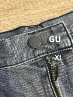 GU ミドルライズ ワイドジーンズ XL