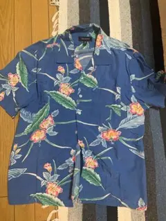 Brixton アロハシャツ XS 青 花柄 ブリクストン
