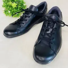 最終　ハッシュパピー✨Hush Puppies レザースニーカー ブラック 軽量