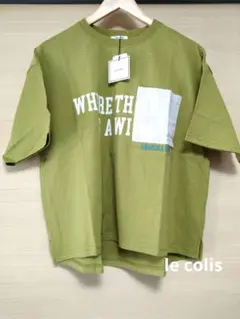 le colis 天竺 前身パッチ ロゴTシャツ F