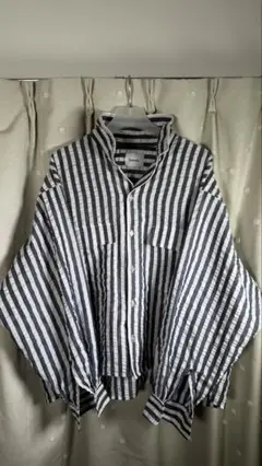 【SANTAKU】Seersucker London Stripe Shirt