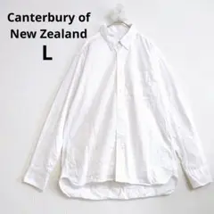 カンタベリーオブニュージーランド 長袖シャツ シンプル コットン100％ 白色