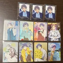 Free! チェキクリアカード キラキラアートカード　似鳥愛一郎　セット