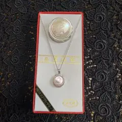夜光貝のブローチ(ペンダント)&ネックレス 未使用品