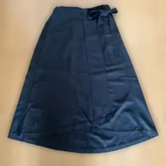 GAP 巻きスカート　黒　ミモレ丈