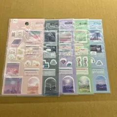 【廃盤】ダイソー シートシール 2Dプラネット 5種類セット 新品未使用