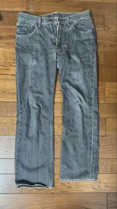 Levi's 502 ストレートブラックデニムパンツ 後染め